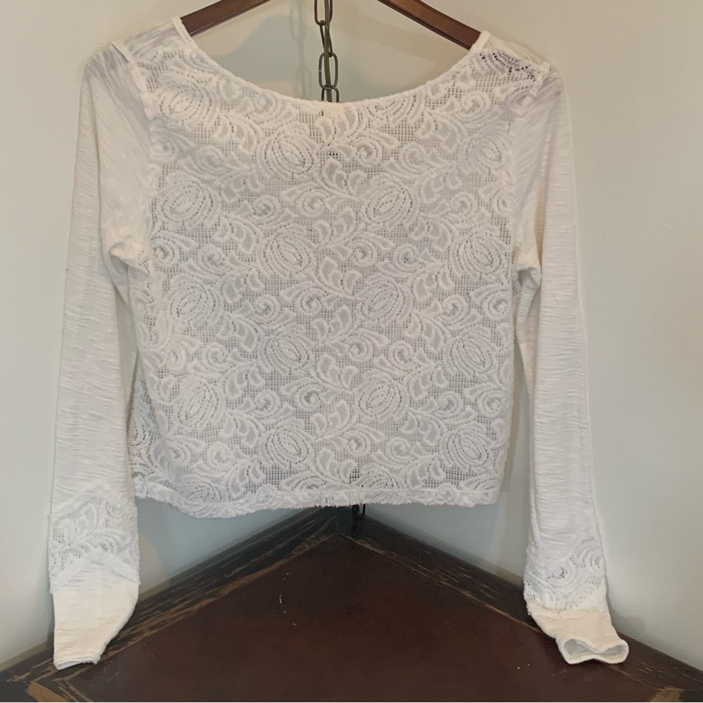 Free People We The Free Floral and Lace Top - Picture 4 of 9